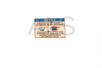 Huebsch Parts - Huebsch #802074R3 Washer/Dryer LABEL HE & OVERSUDSING ENGLISH