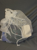 Miscellaneous Parts - BASIC Wash net with ID Tag and Draw cord Closure - White (24" x 36")