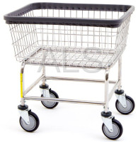 R&B Wire Products - R&B Wire #100E Rolling Standard Laundry Cart/Chrome Basket on Wheels