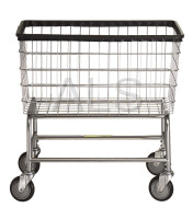 R&B Wire Products - R&B Wire #200F R&B Wire #200F Large Capacity Rolling Laundry Cart/Chrome Basket on Wheels