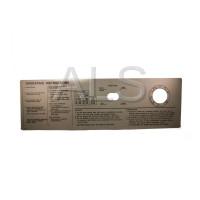 Wascomat Parts - Wascomat #471452532 Washer SIGN,PANEL INSTR-CM GEN 4 (SILVER)
