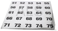 Miscellaneous Parts - NUMBER STICKER 51-75
