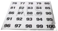 Miscellaneous Parts - NUMBER STICKER 76-100