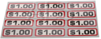 Greenwald Parts - Greenwald #00-9104-8 DECAL, $1.00 SLIDE (One Dozen Count)