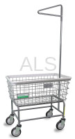R&B Wire Products - R&B Wire #200F91/ANTI Antimicrobial Large Capacity Laundry Cart with Single Pole Rack