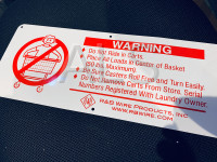 R&B Wire Products - R&B Wire #902 Basket Warning Sign
