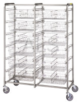 R&B Wire Products - R&B Wire 1012 Twelve Basket Resident Item Cart