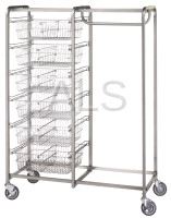 R&B Wire Products - R&B Wire 1014 Six Basket/Garment Hanger Resident Item Cart