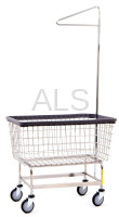 Laundry Supplies - Laundry Carts & Baskets - R&B Wire Products - R&B Wire #201H91 Mega Capacity Laundry Cart w/ Single Pole Rack