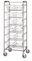 Laundry Supplies - Laundry Carts & Baskets - R&B Wire Products - R&B Wire 1006 Six Basket Resident Item Cart