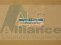 Commercial Huebsch Washer Parts - Commercial Huebsch HFNNXFSP111CW01 Front-Load Washer Parts - Huebsch Parts - Huebsch #803011R1 Washer/Dryer LABEL NOTICE PUSH-PULL DOOR