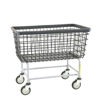 Laundry Supplies - Laundry Carts & Baskets - R&B Wire Products - R&B Wire #201H/D7 Large Capacity 6 Bu. "Big Dog" Laundry Cart, Dura-Seven