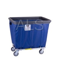 Laundry Supplies - Laundry Hampers and Racks - R&B Wire Products - R&B Wire #408SOB 8 Bushel Permanent Liner Basket Truck with Bumper