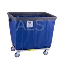 Laundry Supplies - Laundry Hampers and Racks - R&B Wire Products - R&B Wire #412SOB 12 Bushel Permanent Liner Basket Truck with Bumper