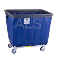 Laundry Supplies - Laundry Hampers and Racks - R&B Wire Products - R&B Wire #414SOB 14 Bushel Permanent Liner Basket Truck with Bumper