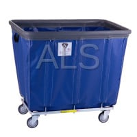 Laundry Supplies - Laundry Hampers and Racks - R&B Wire Products - R&B Wire #416SOB 16 Bushel Permanent Liner Basket Truck with Bumper