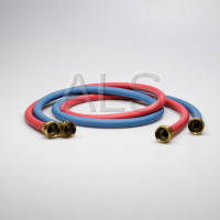 Maytag #8212545RP Washer Inlet Hoses, 5 Ft. (Two Black Hoses And One Blue Hose End And One 4 Rubber Washers) 4 Rubber Washers) (Two Braided Hoses (Tw