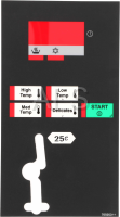 Commercial IPSO Dryer Parts - Commercial Ipso ITT30R Dryer Parts - IPSO Parts - Ipso #70505301 Dryer OVERLAY,CONTROL MDC SNGL UI RED T30/T45