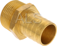 Commercial IPSO Washer Parts - Commercial IPSO BF85PV Washer-Extractor Parts - IPSO Parts - Ipso #F421952 Washer BARB BRS HOSE M 1X1