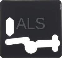 Commercial Econo-Wash Dryer Parts - Commercial Econo-Wash GAT30S Dryer Parts - Econo-Wash Parts - Econo-Wash #F8205101 Dryer OVERLAY BLK SINGLE DROP-LEFT