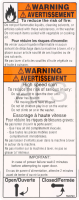 Commercial Speed Queen Washer Parts - Commercial Speed Queen SCL125KNV Washer-Extractor Parts - Speed Queen Parts - Speed Queen #F8207901 Washer LABEL WARNING-FIRE&INJURY